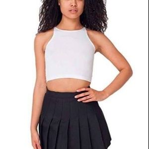 American Apparel Black Tennis Pleated Skirt